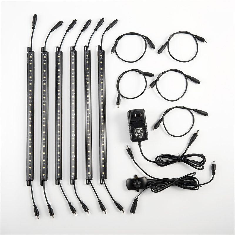 6 Bar LED Safe Lighting Kit 12 Inch Linkable Light Bars for Under Cabinet Gun Safe Locker Closet Showcase