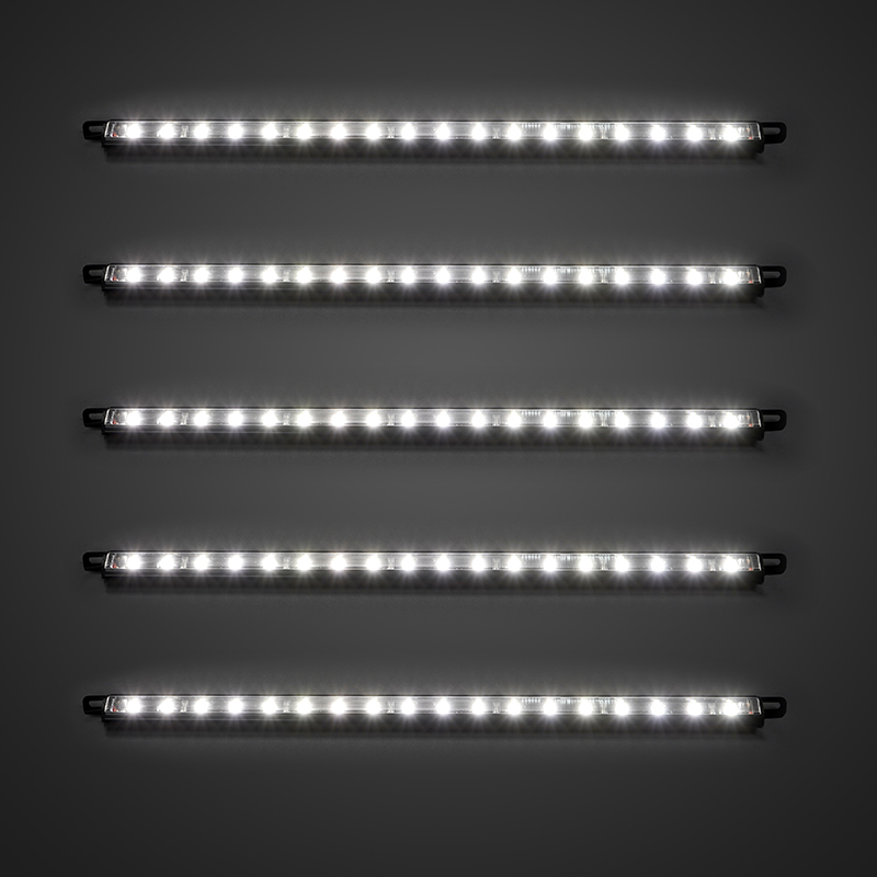 5 Bar LED Safe Lighting Kit 12 Inch Linkable Light Bars for Under Cabinet Gun Safe Locker Closet Showcase