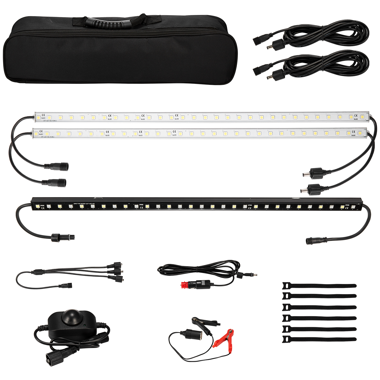 3 Bar Dual Color White Amber or White Red LED Camp Light Kit