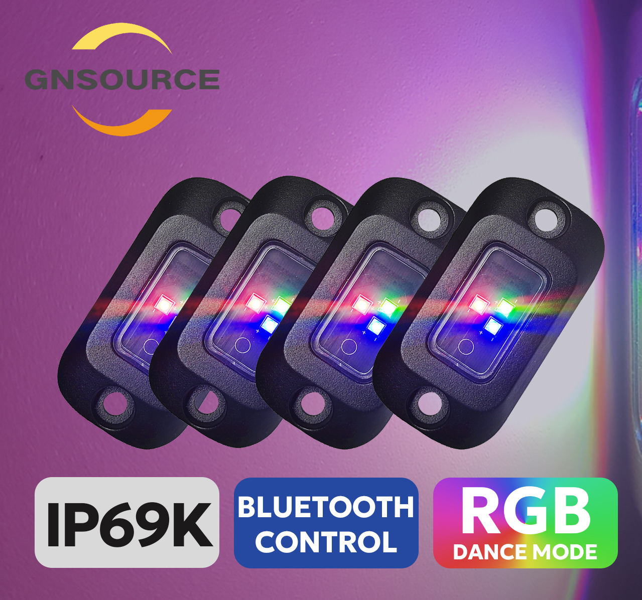 RGB LED Rock Light Bluetooth Kit for 4WD Underglow