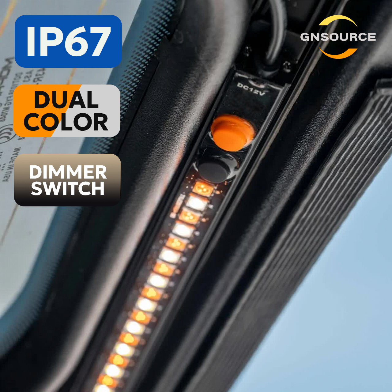 Aluminum Classic Light Strip - Dual Color, Dual Dimmer Switch - 30cm 60cm 90cm 100cm available