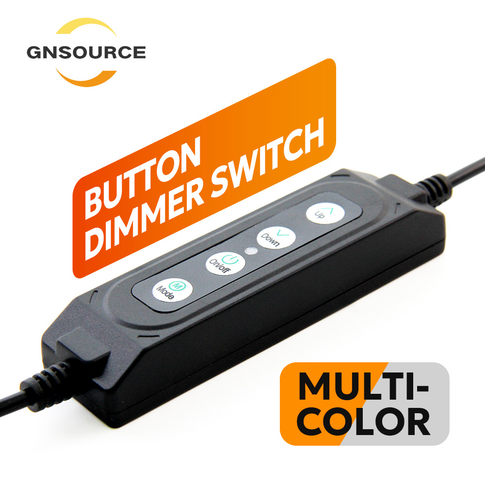 Button Dimmer Switch - Crystal Style - Multi-Color Modes