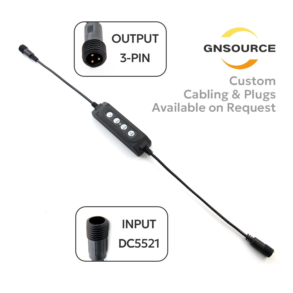 Button Dimmer Switch - Crystal Style - Multi-Color Modes