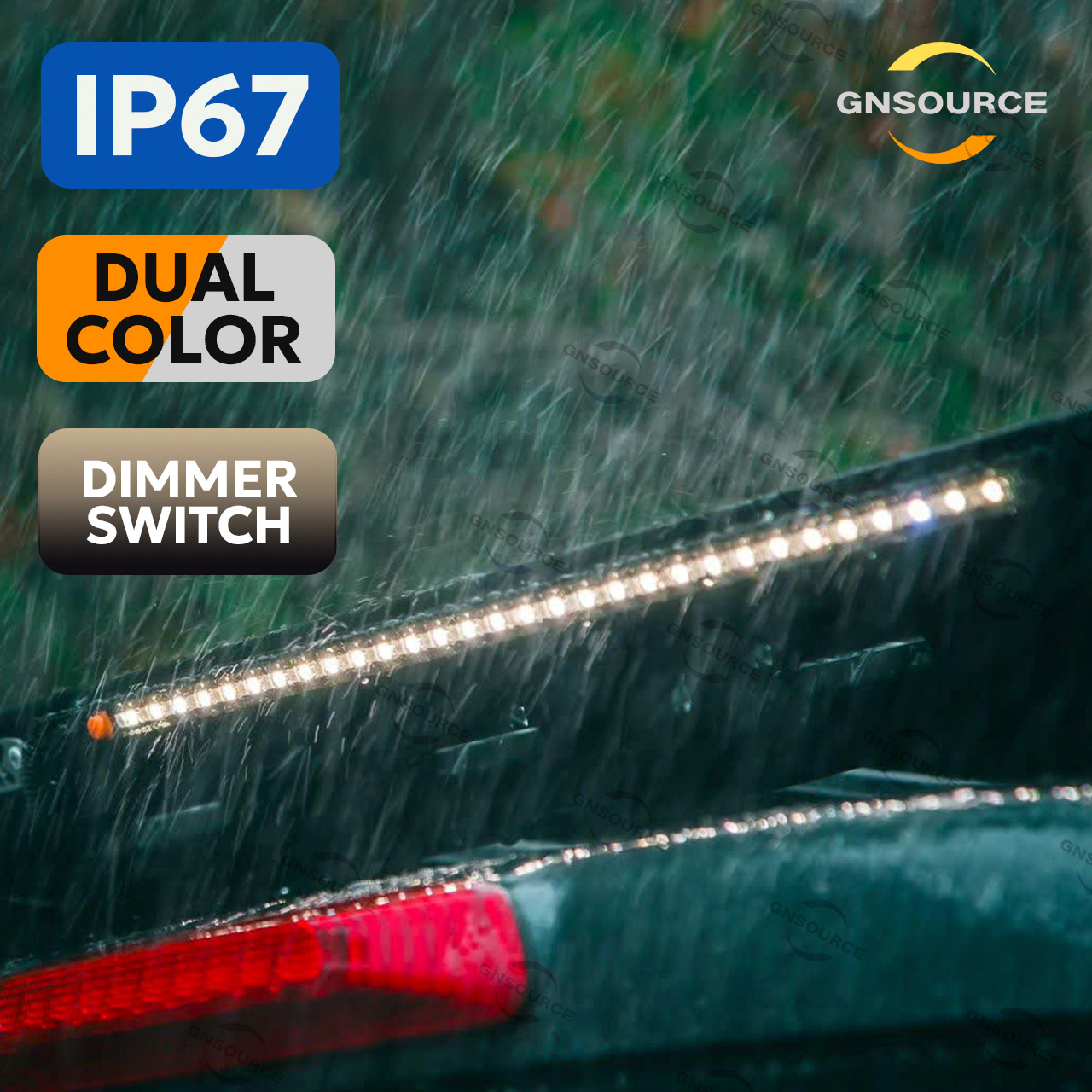Aluminum Classic Light Strip - Dual Color, Dual Dimmer Switch - 60cm