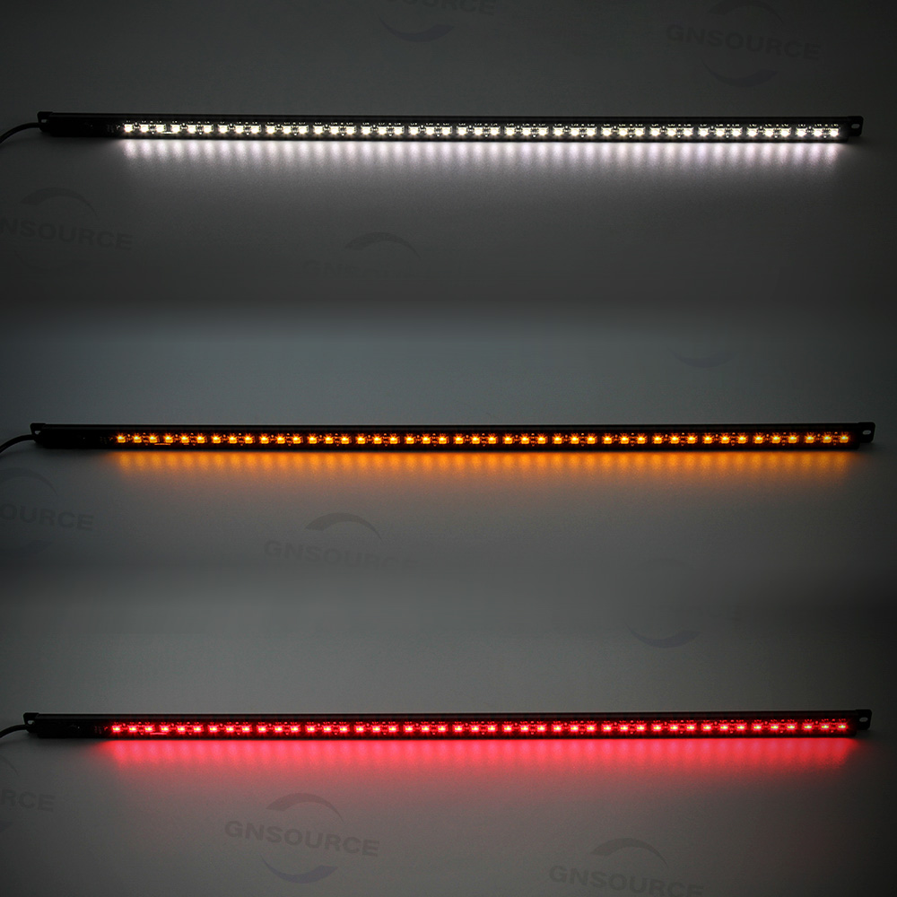 Aluminum Classic Light Strip - 3-COLOR Red + Amber + White, Dimmer Switch - 90cm